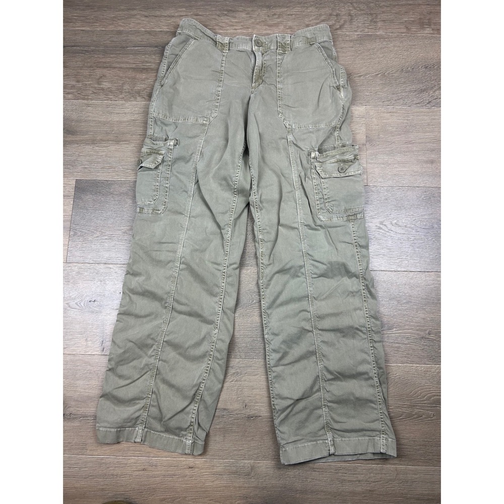 Hollister Low Rise Baggy Cargo Pants Olive Green Y2K Utility Trousers Small